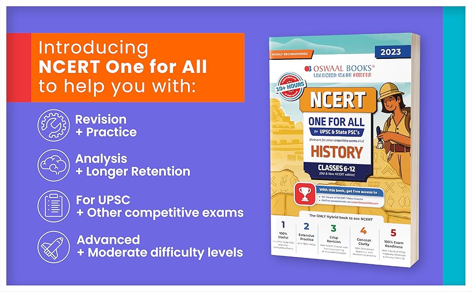 Buy Oswaal NCERT One For All for UPSC & State PSC's History Classes6
