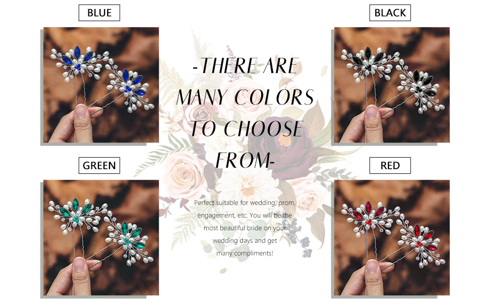 brautschmuck haare blau grün schwarz rot