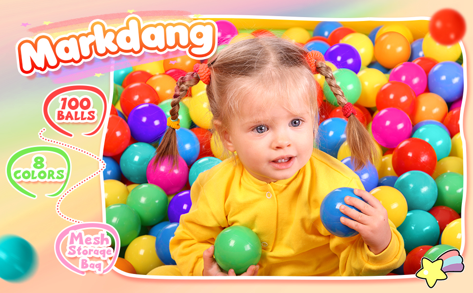 Ball Pit Balls 100 Count 8 Colors