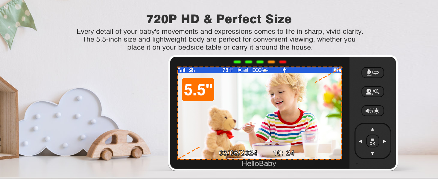 HelloBaby 720P baby monitor