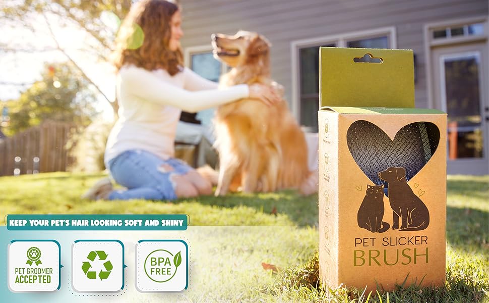 Pet Slicker Brush With Soft Massage Grooming Stainless