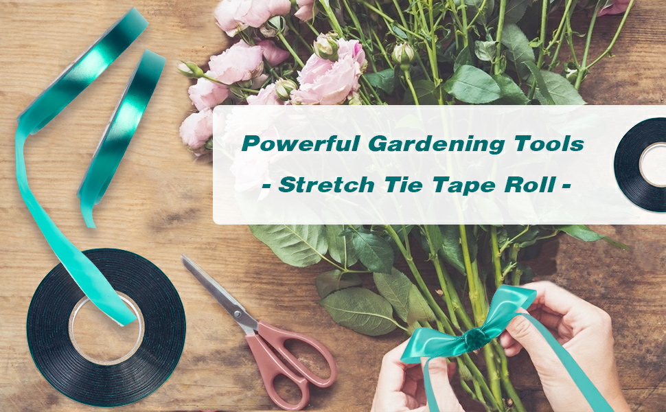 Unves Garden Tape Roll, 1/2" 300 Ft Plant Tape, Reusable