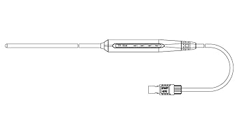 Piercing type temperature probe