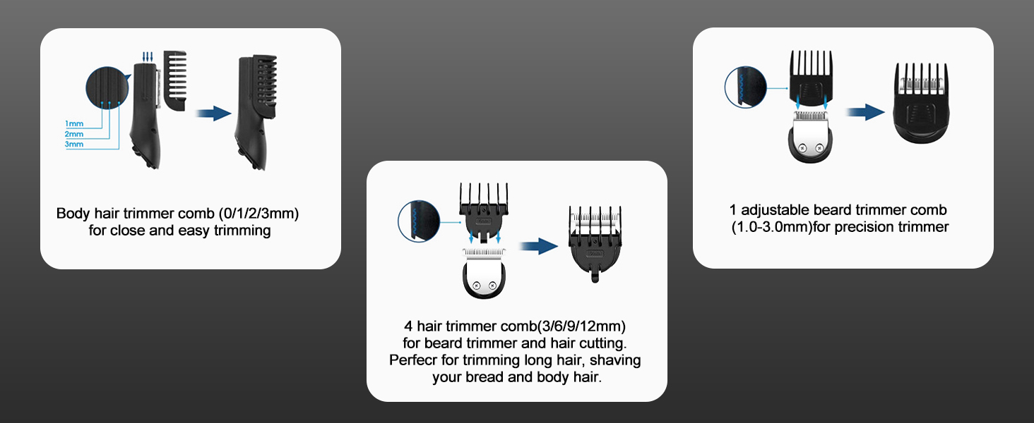 Barber Clippers Beard Trimmer Hair Cutting Kit