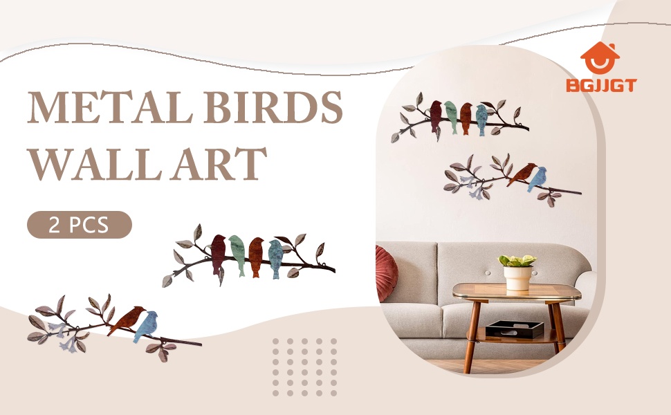 birds on a branch wall art