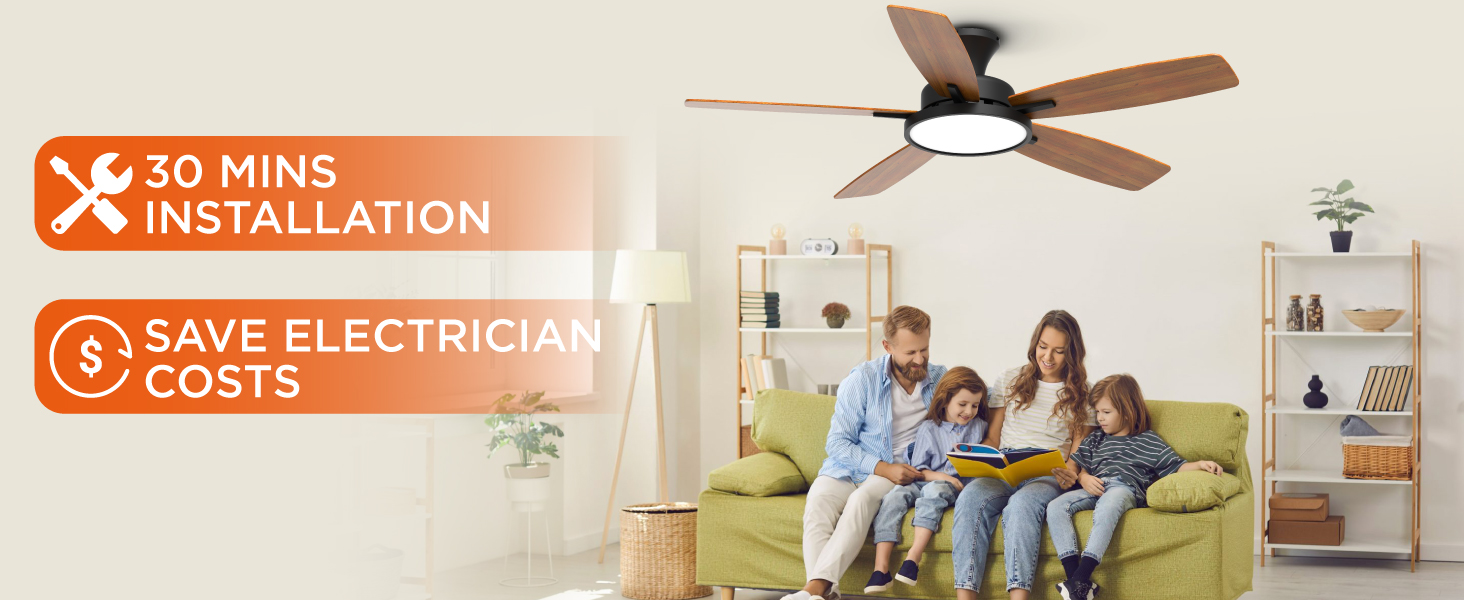 ceiling fans with lights flush mount