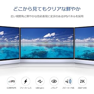 モバイルディスプレイ 12.5インチ 1920x1080 Type-C hdmi モバイルモニター（12.5インチ・軽量・モバイル ディスプレイ