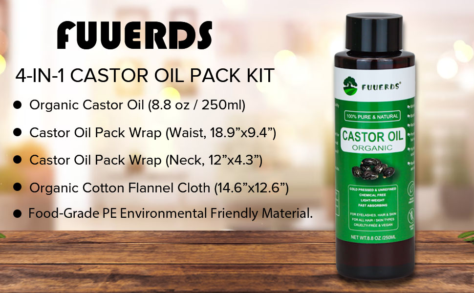 Castor Oil Pack Wrap OrganicCastor Oil Organic Cold