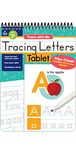 Carson Dellosa Trace with Me: Tracing Letters Wipe Clean Workbook Pre-K