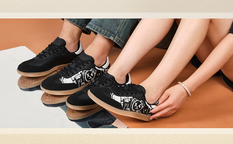 Women and Men Fashion Sneakers Lace Up Walking Shoes Low Top Casual Sneakers