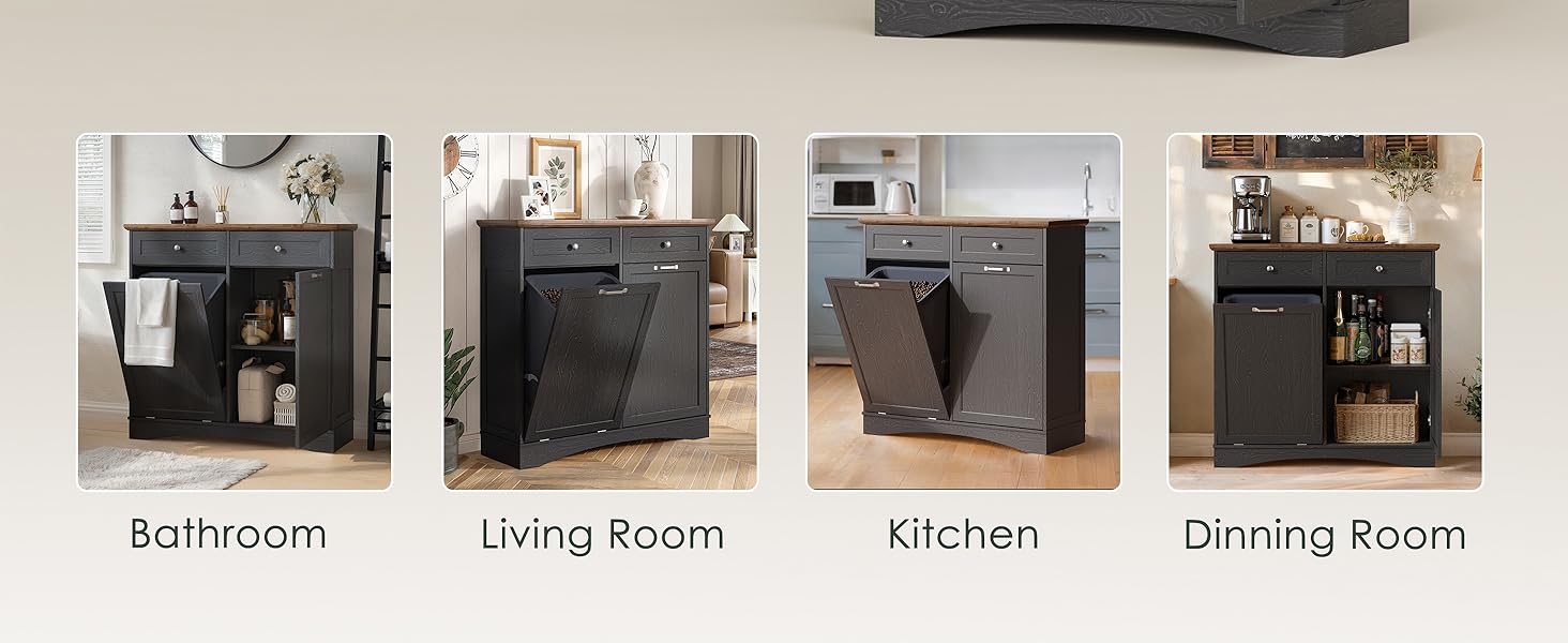 NEWOWNDS Tilt Out Trash Can Dog Proof Trash Can