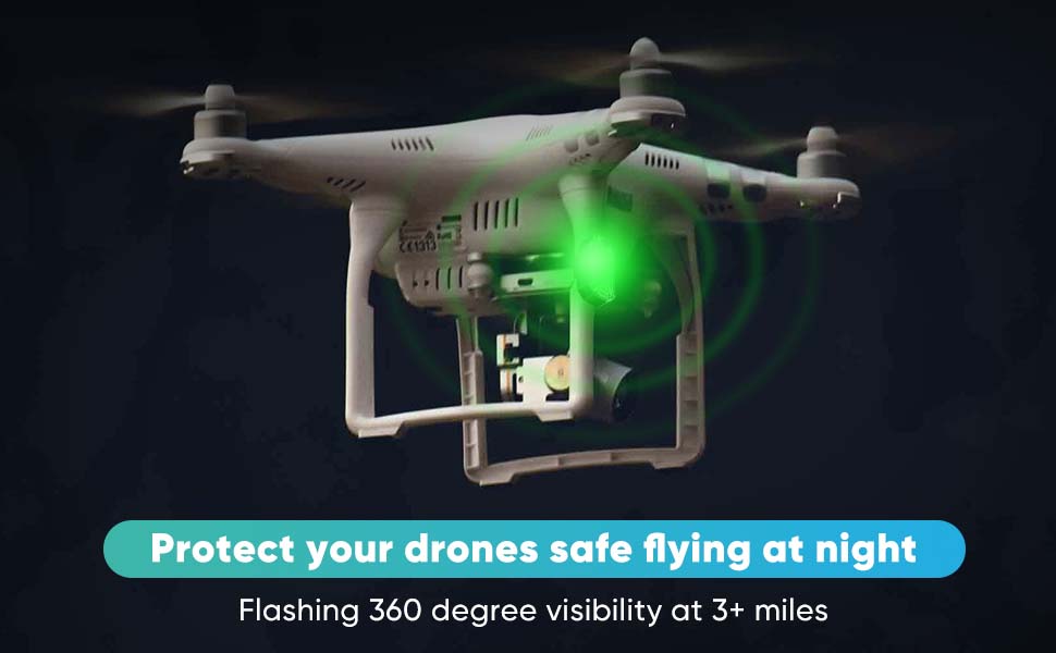 Aiffoto Drone Strobe Light Compatible with DJI Drones, Anti Collision Lighting, 3