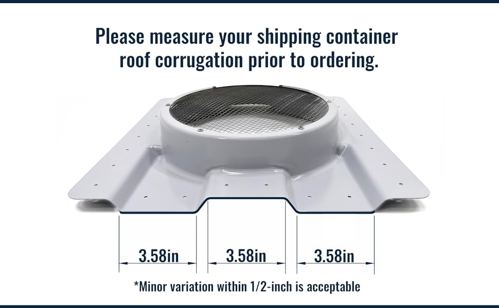 AdaptAIR Shipping Container Roof Vent, Add 12inch
