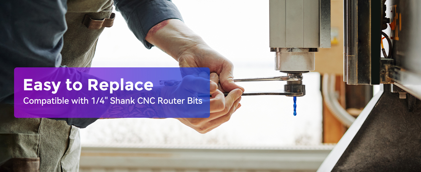 1/4"-os szárú CNC marófej készlet