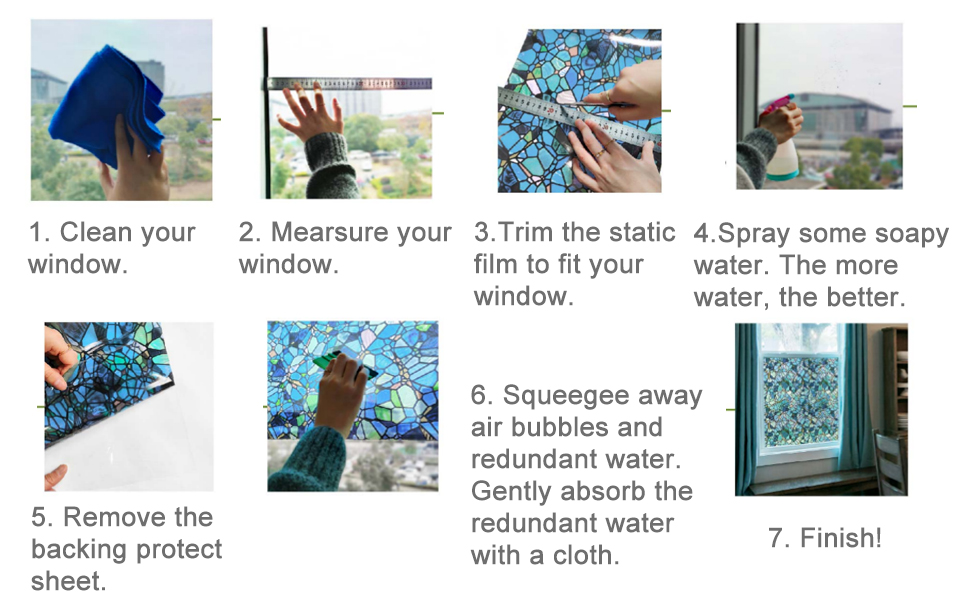 funlife DoubleSided Window Clings, Christmas Border Window