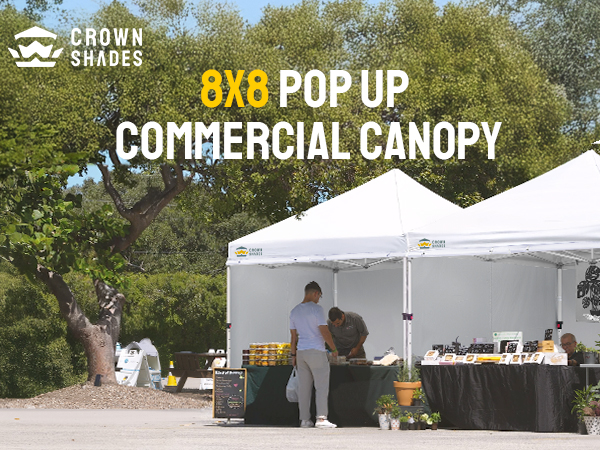 VIP STYLE 8冊 Amazon.com : CROWN SHADES 8x8 Pop Up Canopy, Patented Center