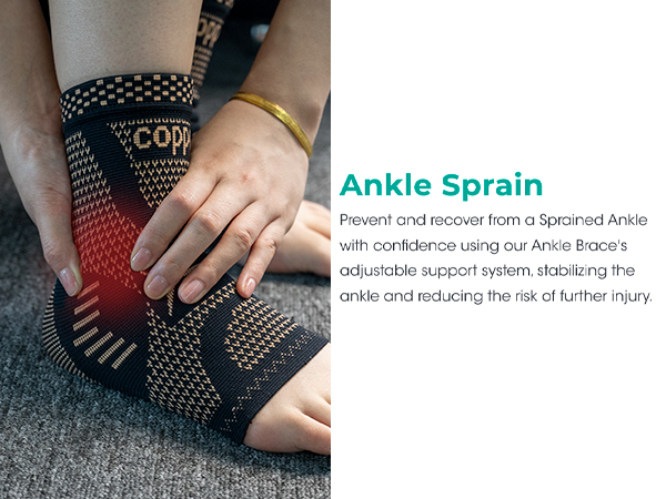 copper ankle brace support for women men ankle brace for sprained ankle ankle compression sleeve