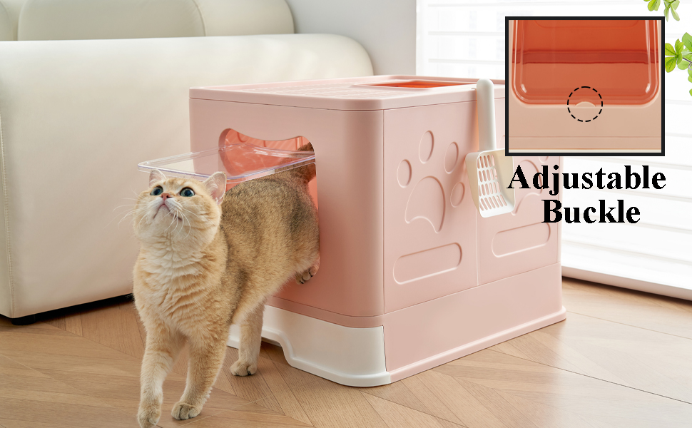 Gefryco Jumbo Cat Litter Box with Sifting Lid for Big Cats, XL Covered