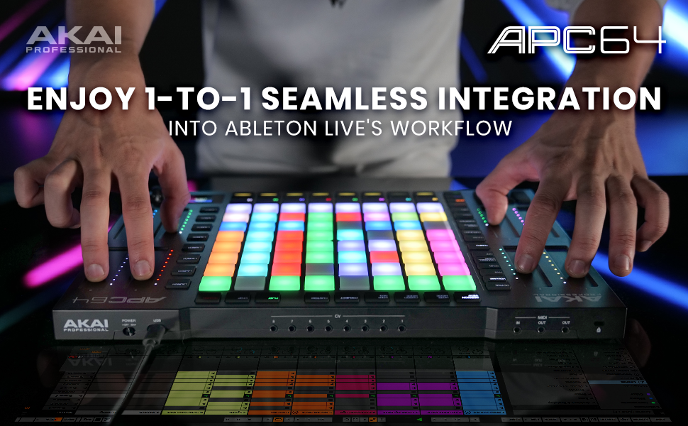AKAI Professional AbletonコントローラーAPC64 Akai - APC64 - Ableton Live Controller With 64 Velocity