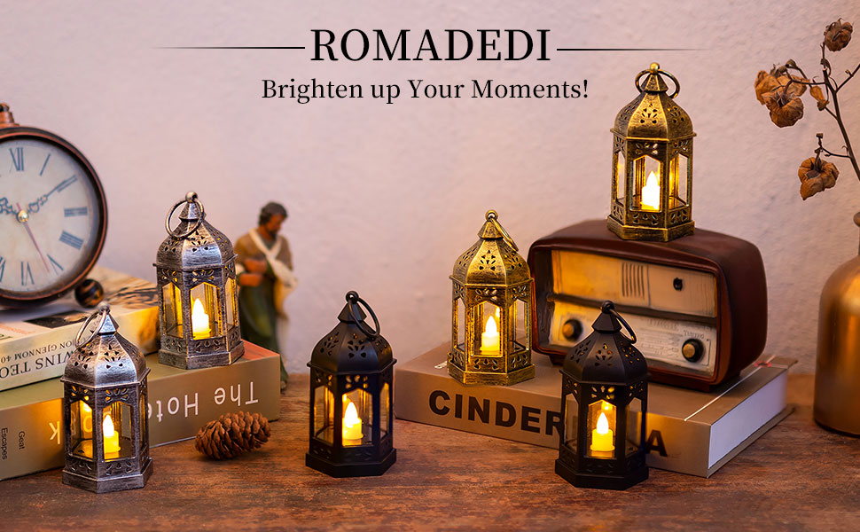 Romadedi 10pcs Mini Lanterns Decorative for Centerpiece