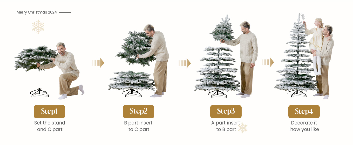 OasisCraft 6.5ft Prelit Artificial Christmas Tree with 400