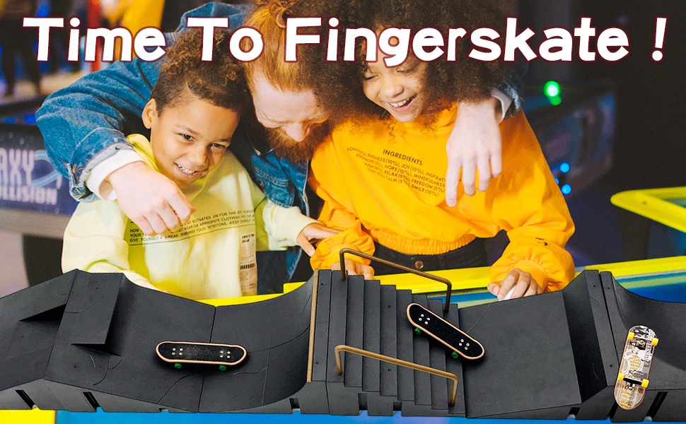 BIHOMIFI Finger Skateboard Ramps Toys Finger Skateboard Deck Ramp Set Finger