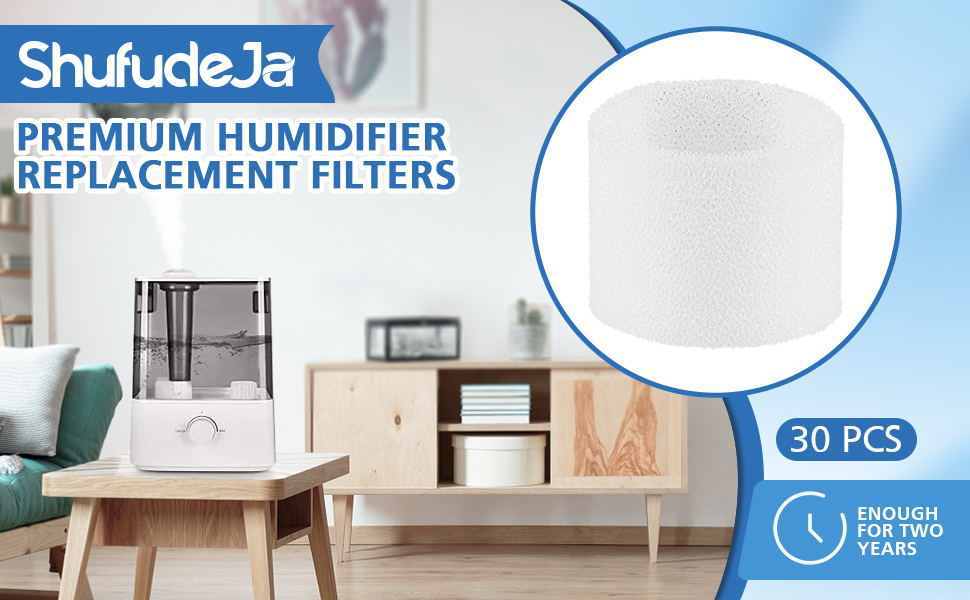 ShufudeJa 30 Pack Humidifier Replacement Filter Compatible