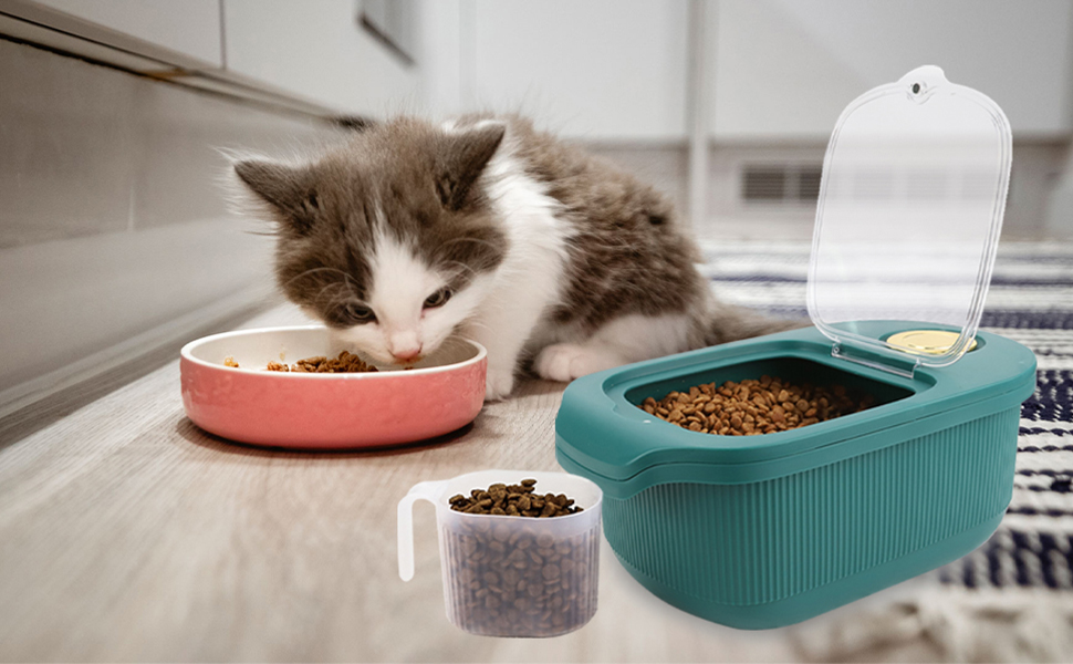 EOSVAROG Dog Food Storage Container 10 Lb Plastic Dog, Cat and Other Pet Food Bin