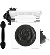 DE'LANCI Single Black Eyeshadow, Matte Eyeshadow Black Eyes Goth Smokey Makeup, Long Lasting Blen...