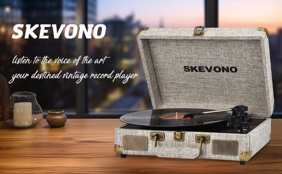 ミュージック NONON Amazon.com: SKEVONO Vinyl Record Player Turntable with Built