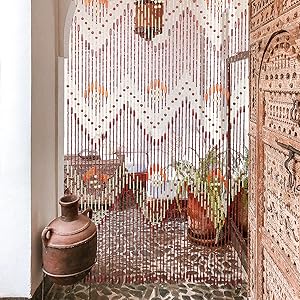 Beaded curtain for window