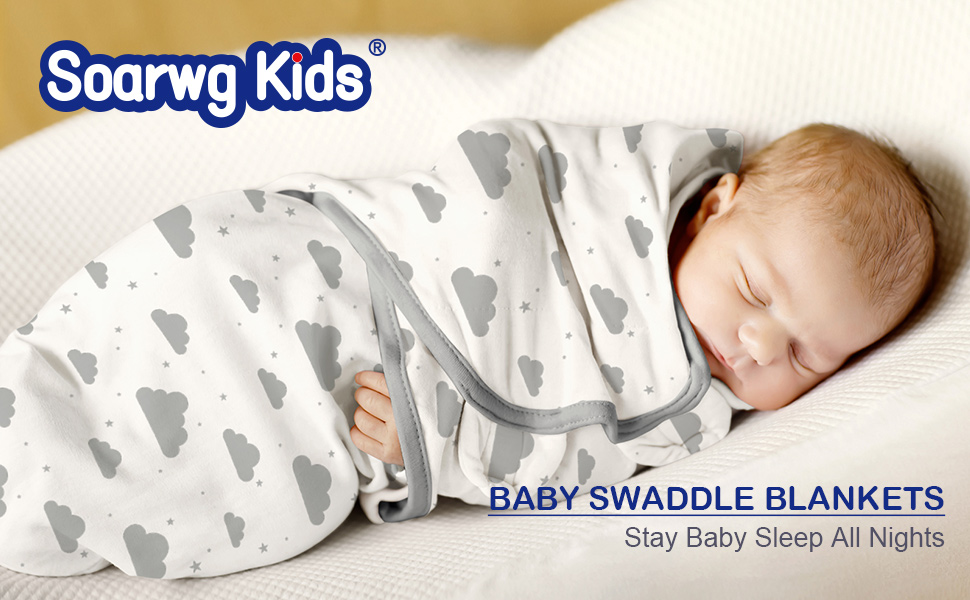 Soarwg Kids Baby Swaddle Blanket 03 Months 100 Organic Cotton Newborn