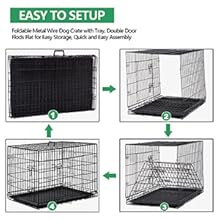 Amazon.com : Capacmkseh 48'' Foldable Metal Wire Dog Crate