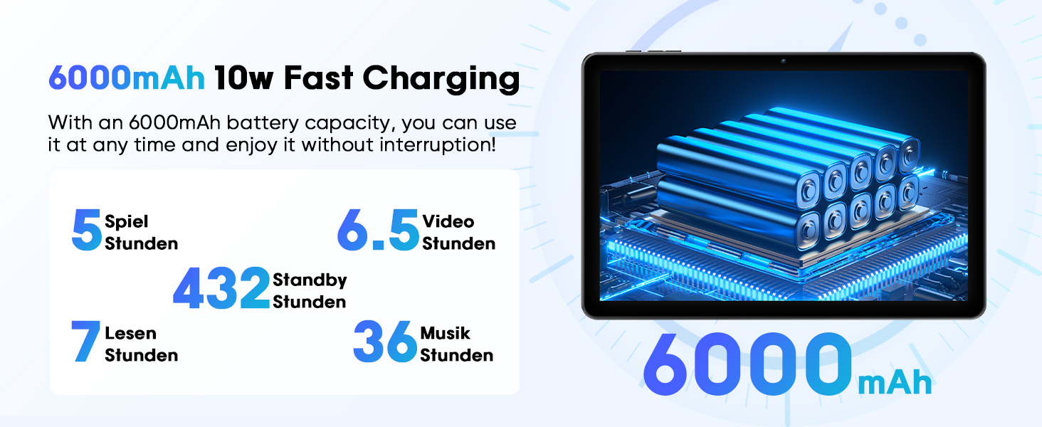 6000mAh 10w Fast Charging