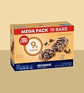 Fiber One Chewy Bars, Oats and Chocolate, Fiber Snacks, Mega Pack, 15 Ct, 21.2 oz