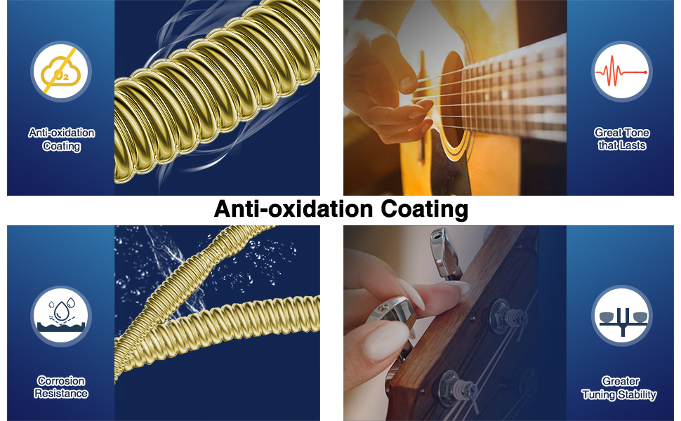 POGOLAB Guitar Strings, Acoustic Guitar Strings, 6 Strings