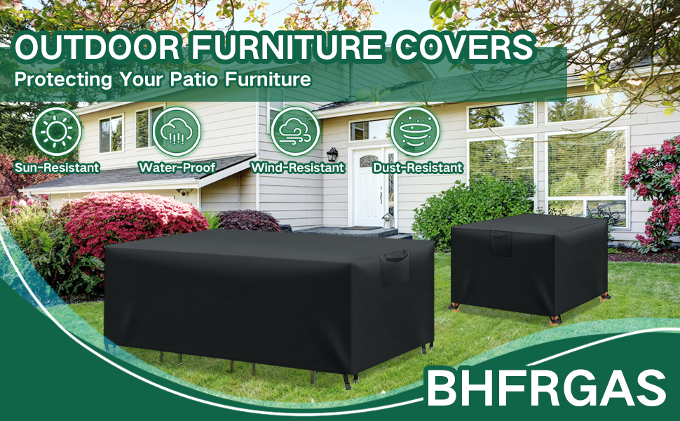 BHFRGAS Garden Furniture Covers Waterproof，200x100x75cm Outdoor