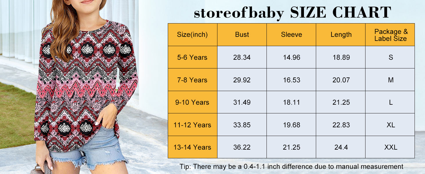 girls long sleeve shirts