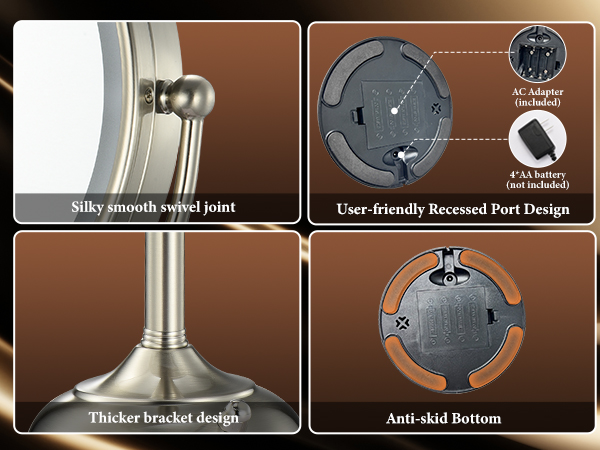 lighted makeup mirror