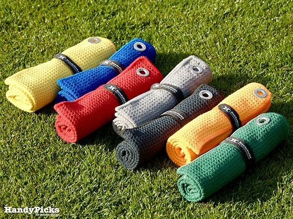 Handy Picks Golf Towels All Colors on the Green