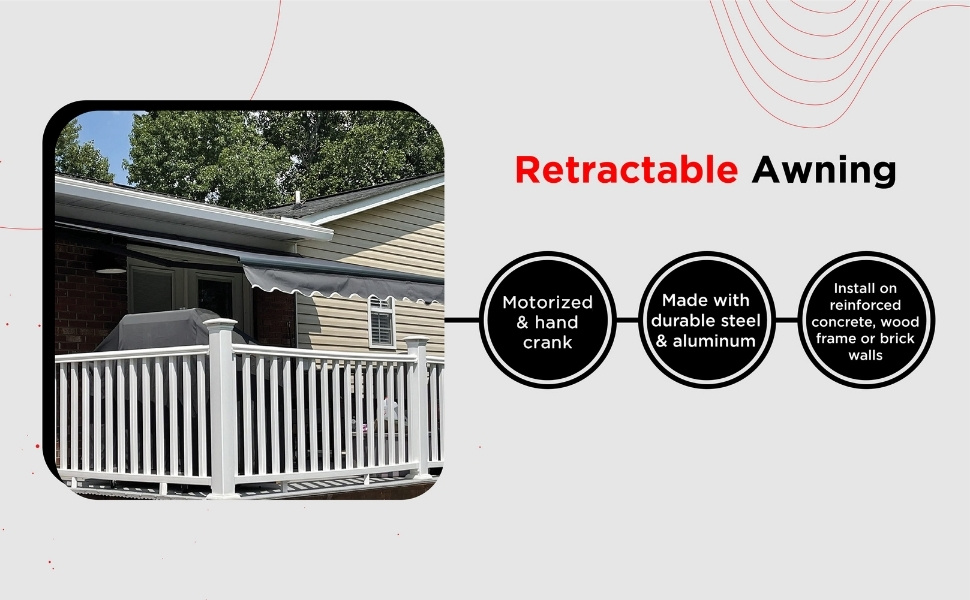 ALEKO Automatic Retractable Patio Awning with Motorized