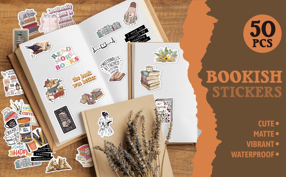 Book Reading Bookish Stickers for Kindle