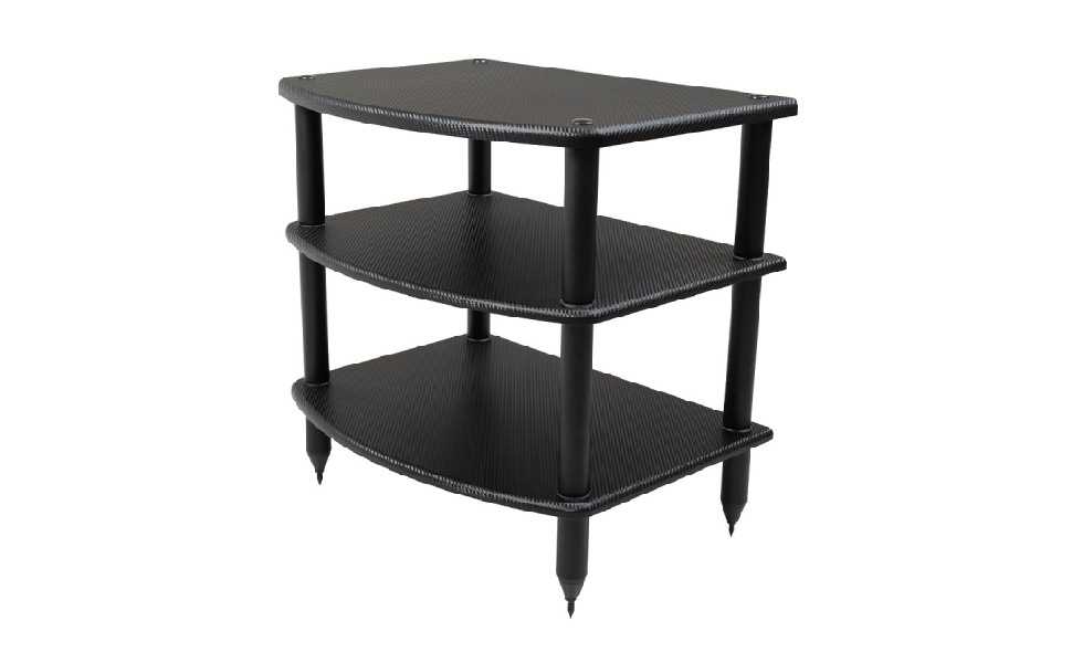 Pangea Audio Vulcan Three Shelf Audio Stereo Rack, Media Stand, and Components