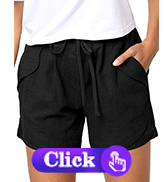 Women elastic waist summer short