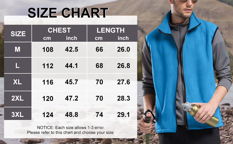 Männer Fleece Gilets