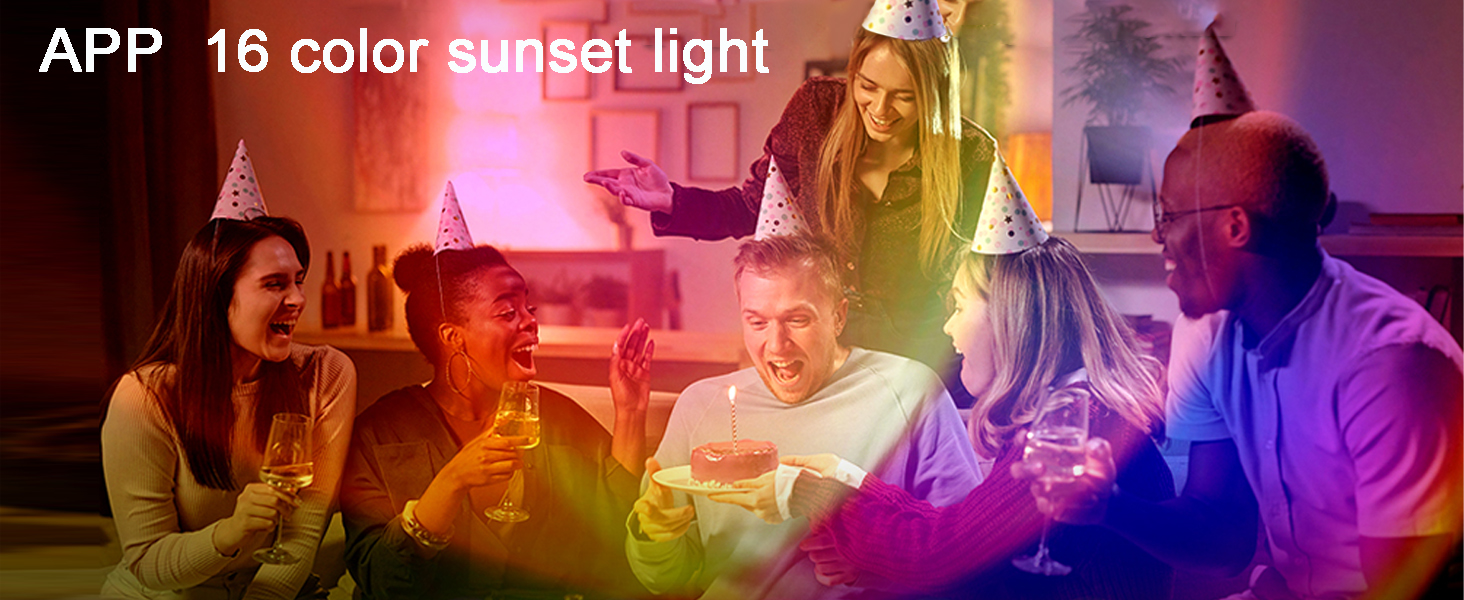 Sunset Lamp, Sunset Projector Lamp Sunset Light with App Control 16