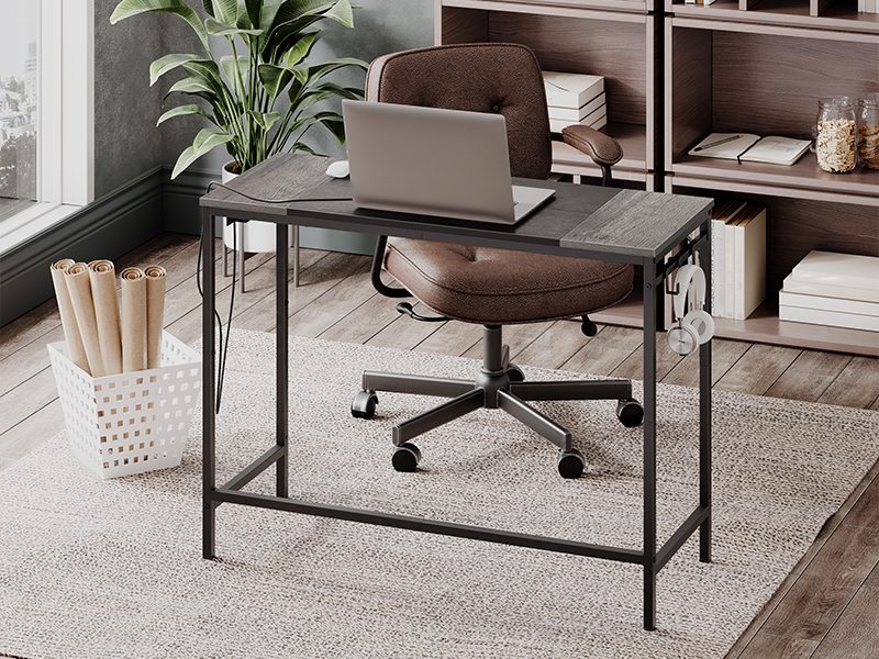 HOOBRO Computer Desk, Home Office Desk with Power Outlet