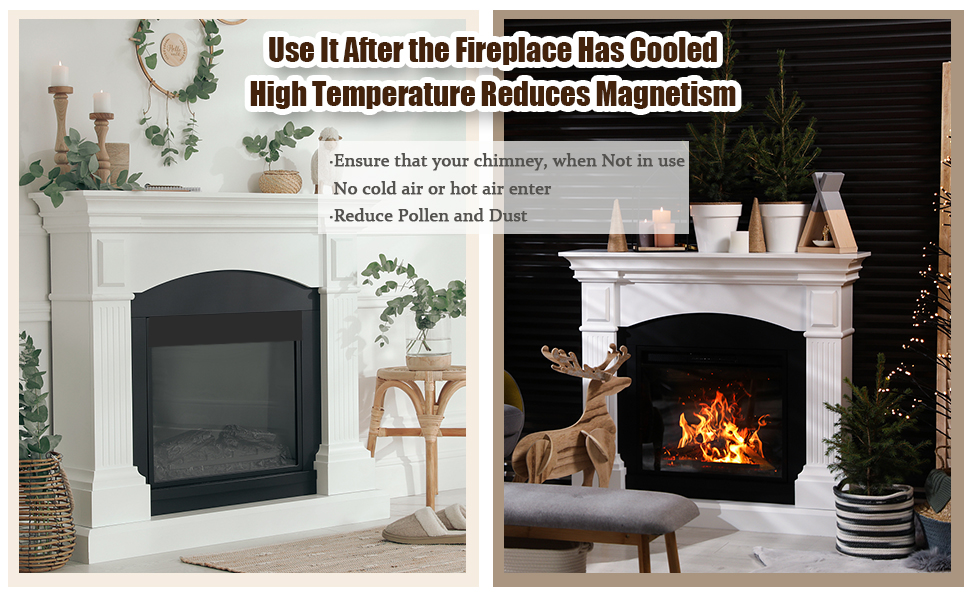 4Pcs Fireplace Draft Stopper, Fireplace