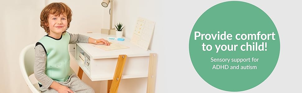 Weighted Vest for Kids | Provide Deep Pressure Comfort, ADHD Tools for Kids, Autism Sensory Clothing