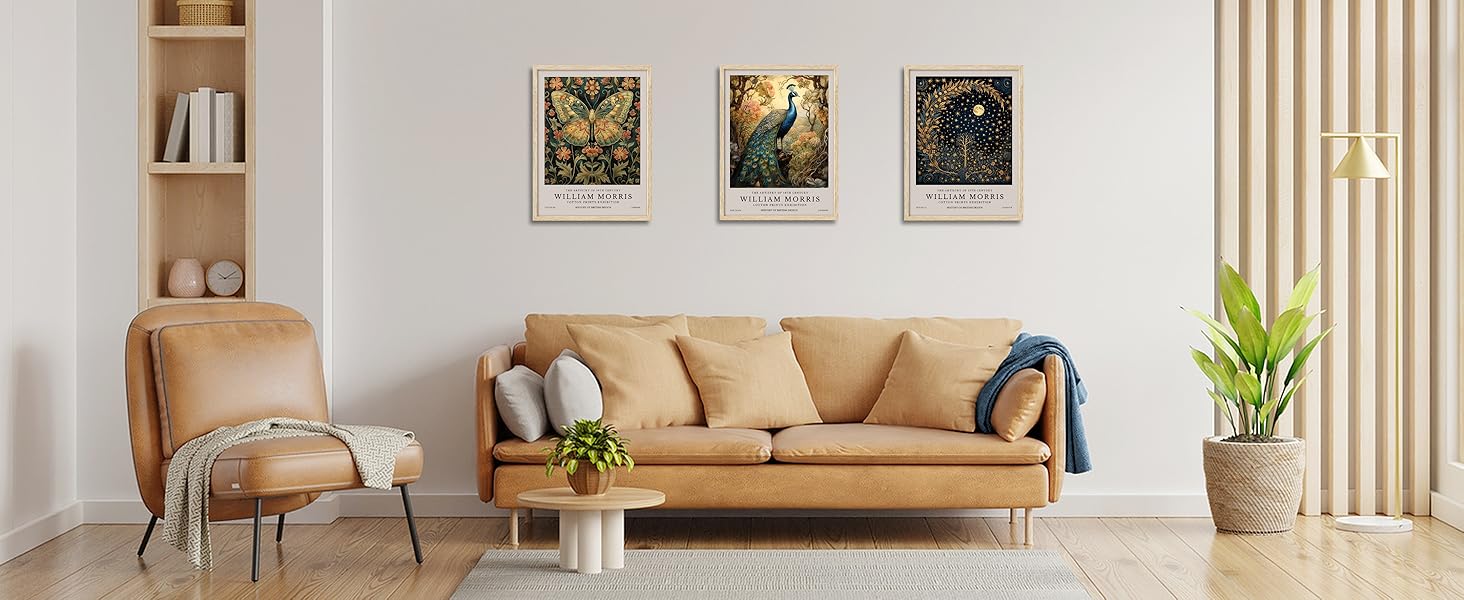 HesenDot Natural OAK Wood Frame Wall Art,12x16in William